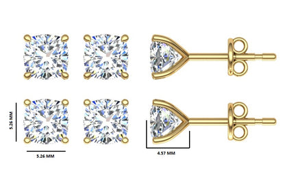 Classic Blissful Solitaire Lab Diamond Martini Studs Earrings
