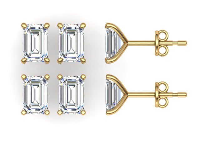 Classic Blissful Solitaire Lab Diamond Martini Studs Earrings