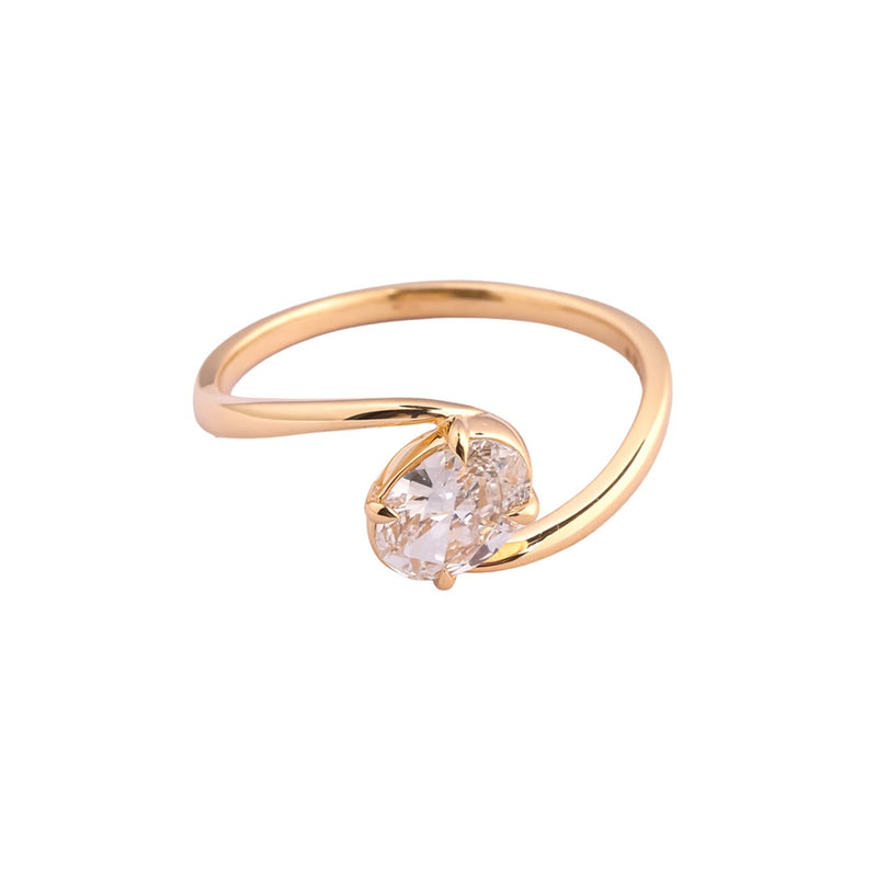Orbit Oval Sculptural Bypass Ring — view 3