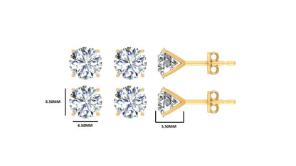 Classic Blissful Solitaire Lab Diamond Martini Studs Earrings