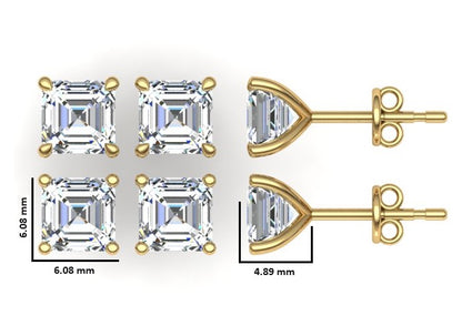 Classic Blissful Solitaire Lab Diamond Martini Studs Earrings