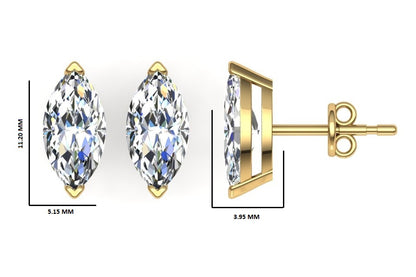 Classic Blissful Solitaire Lab Diamond Martini Studs Earrings