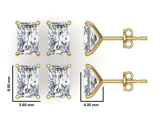 Classic Blissful Solitaire Lab Diamond Martini Studs Earrings