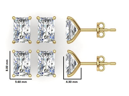 Classic Blissful Solitaire Lab Diamond Martini Studs Earrings
