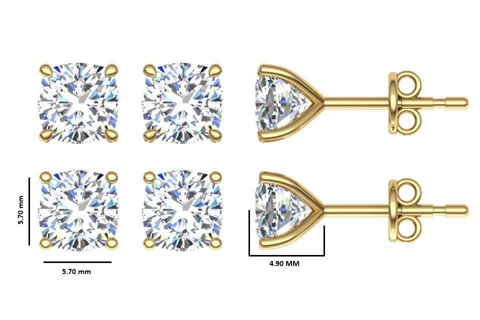 Classic Blissful Solitaire Lab Diamond Martini Studs Earrings