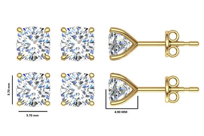 Classic Blissful Solitaire Lab Diamond Martini Studs Earrings