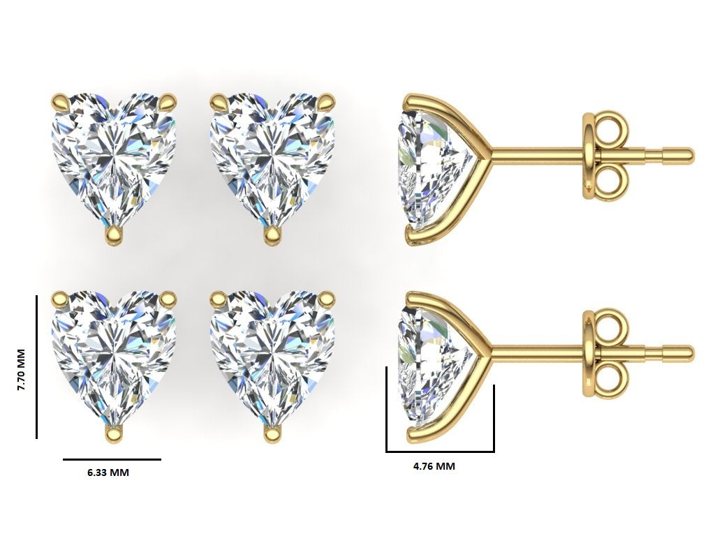 Classic Blissful Solitaire Lab Diamond Martini Studs Earrings