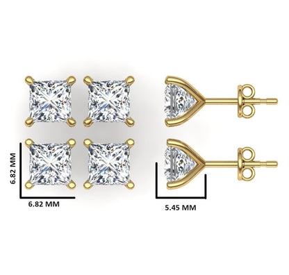 Classic Blissful Solitaire Lab Diamond Martini Studs Earrings