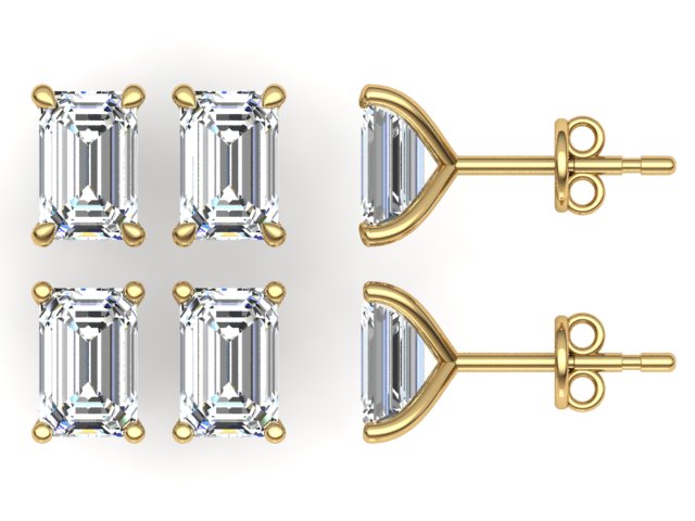 Classic Blissful Solitaire Lab Diamond Martini Studs Earrings