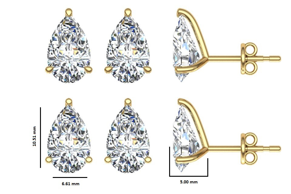 Classic Blissful Solitaire Lab Diamond Martini Studs Earrings