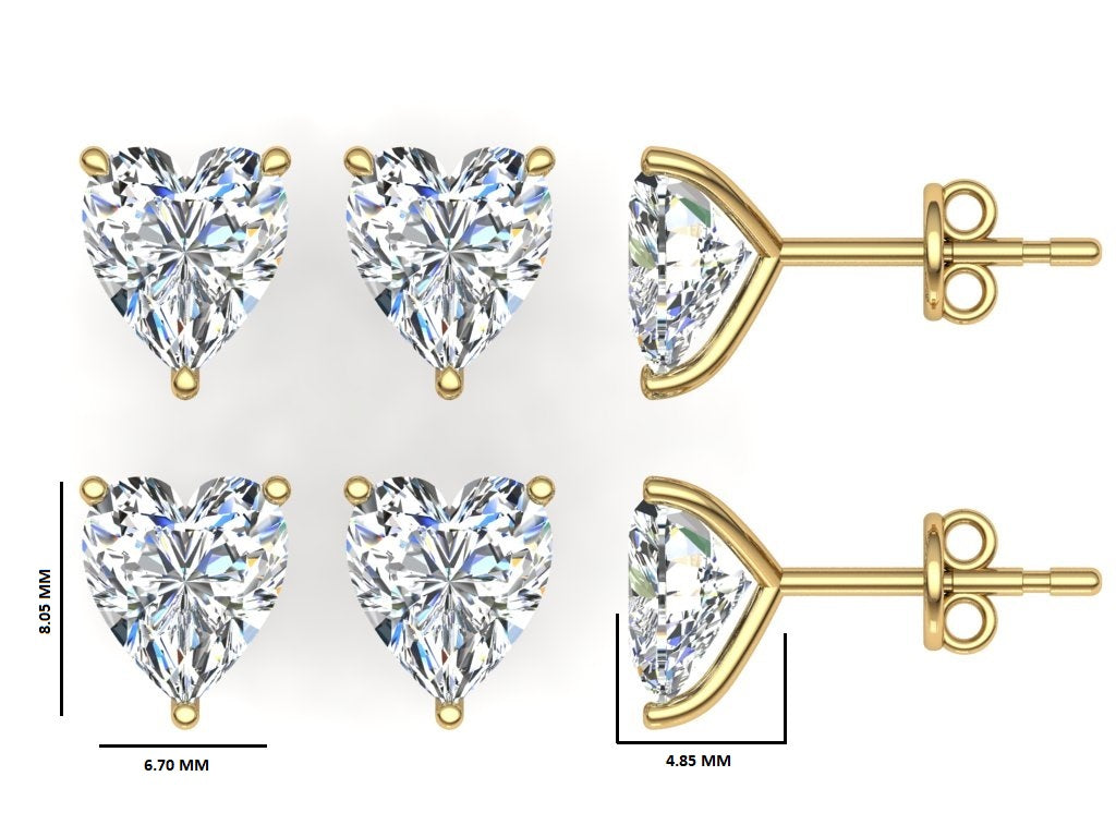 Classic Blissful Solitaire Lab Diamond Martini Studs Earrings