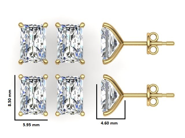 Classic Blissful Solitaire Lab Diamond Martini Studs Earrings