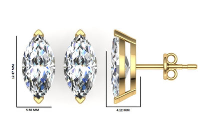 Classic Blissful Solitaire Lab Diamond Martini Studs Earrings