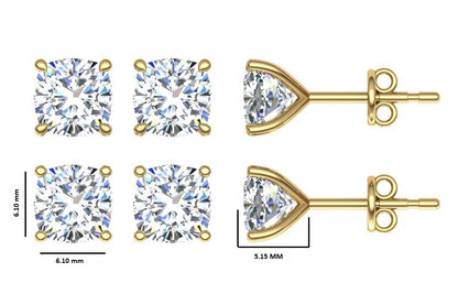 Classic Blissful Solitaire Lab Diamond Martini Studs Earrings