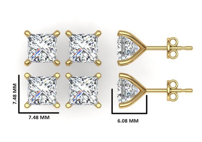 Classic Blissful Solitaire Lab Diamond Martini Studs Earrings