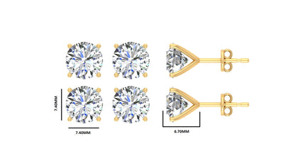 Classic Blissful Solitaire Lab Diamond Martini Studs Earrings