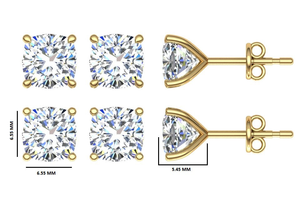 Classic Blissful Solitaire Lab Diamond Martini Studs Earrings