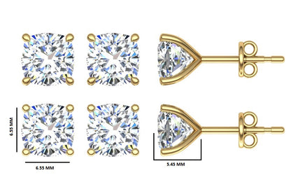 Classic Blissful Solitaire Lab Diamond Martini Studs Earrings