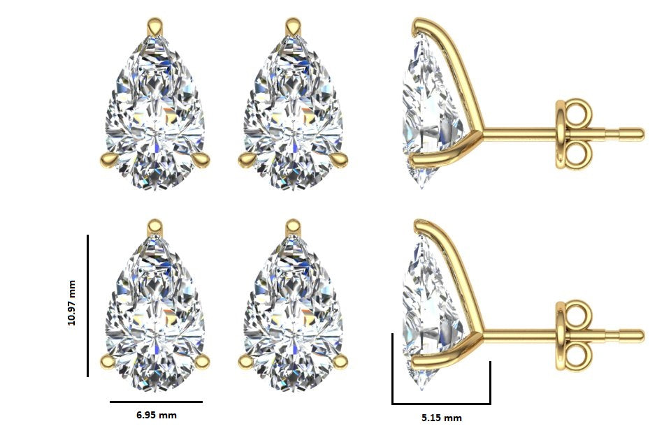 Classic Blissful Solitaire Lab Diamond Martini Studs Earrings