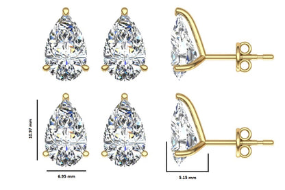 Classic Blissful Solitaire Lab Diamond Martini Studs Earrings