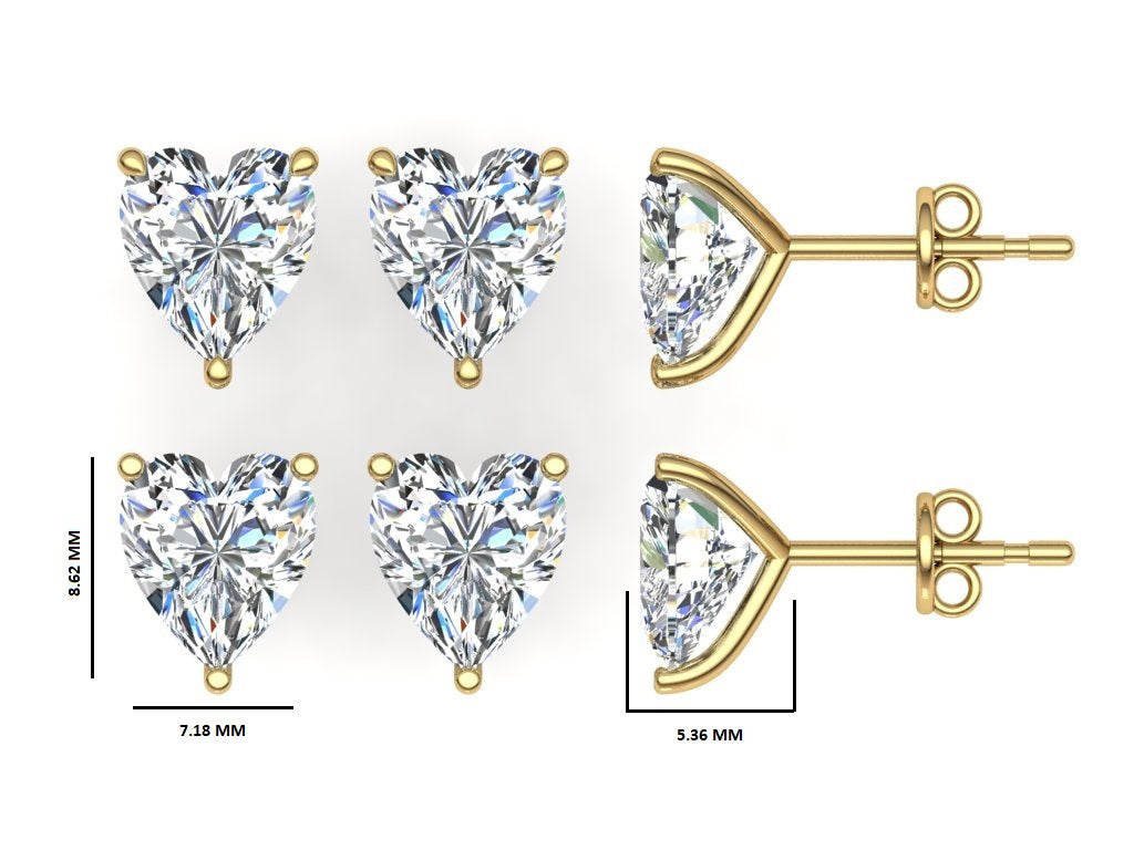 Classic Blissful Solitaire Lab Diamond Martini Studs Earrings