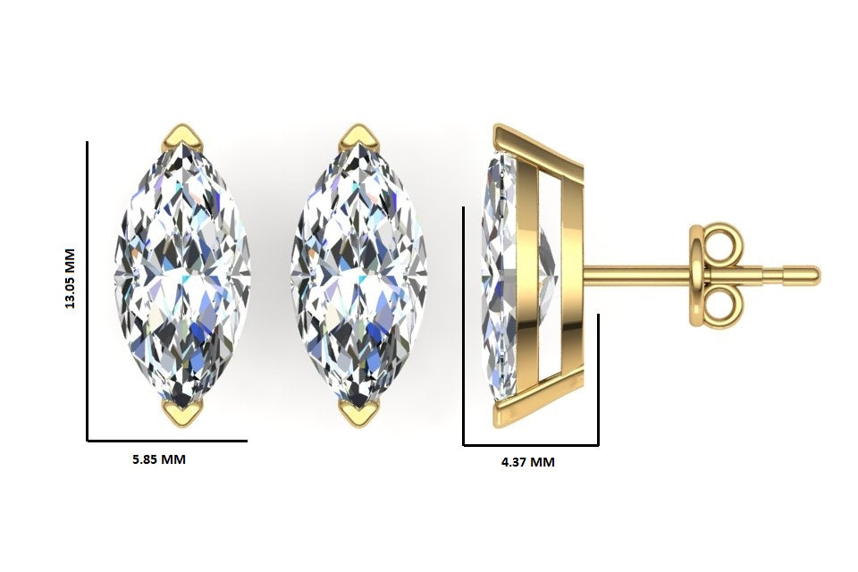 Classic Blissful Solitaire Lab Diamond Martini Studs Earrings