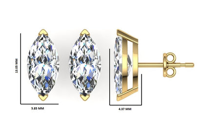 Classic Blissful Solitaire Lab Diamond Martini Studs Earrings