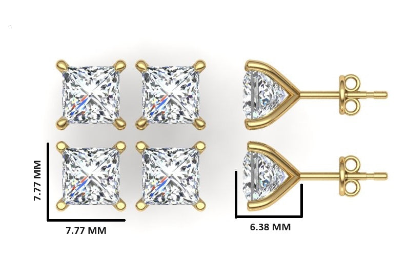 Classic Blissful Solitaire Lab Diamond Martini Studs Earrings