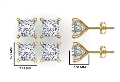 Classic Blissful Solitaire Lab Diamond Martini Studs Earrings