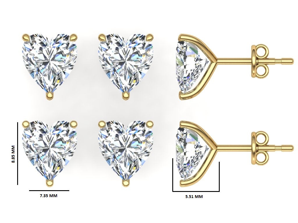 Classic Blissful Solitaire Lab Diamond Martini Studs Earrings
