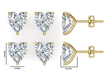 Classic Blissful Solitaire Lab Diamond Martini Studs Earrings