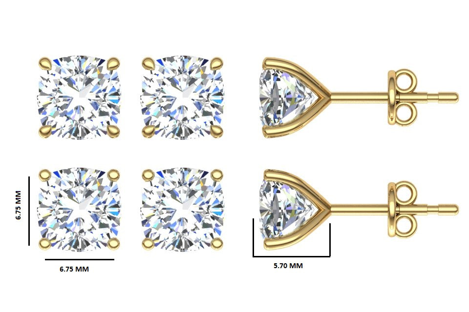 Classic Blissful Solitaire Lab Diamond Martini Studs Earrings