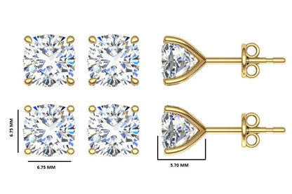 Classic Blissful Solitaire Lab Diamond Martini Studs Earrings