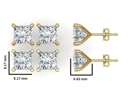 Classic Blissful Solitaire Lab Diamond Martini Studs Earrings