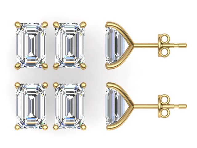Classic Blissful Solitaire Lab Diamond Martini Studs Earrings