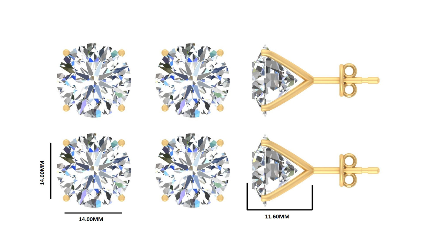 Classic Blissful Solitaire Lab Diamond Martini Studs Earrings