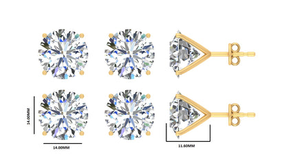 Classic Blissful Solitaire Lab Diamond Martini Studs Earrings