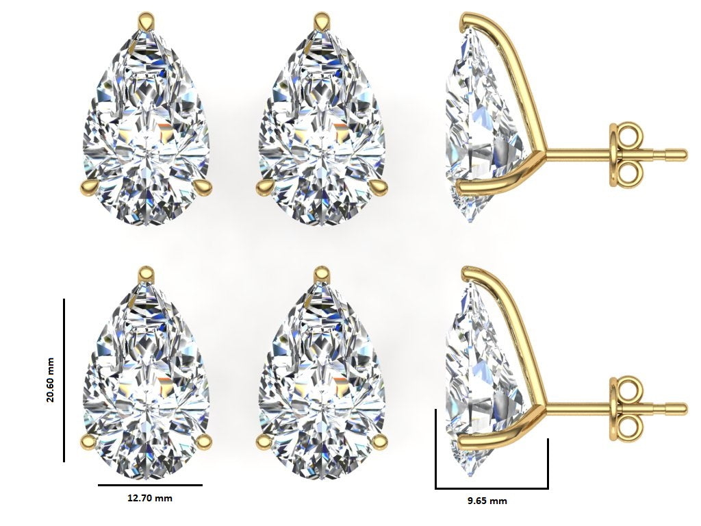 Classic Blissful Solitaire Lab Diamond Martini Studs Earrings