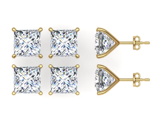 Classic Blissful Solitaire Lab Diamond Martini Studs Earrings