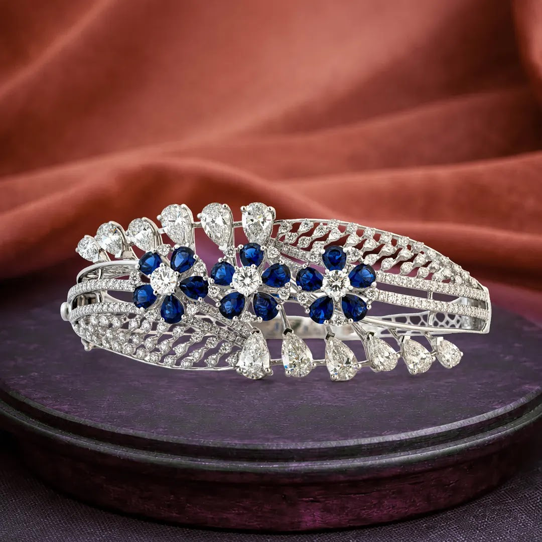 7.69 Carat Lab-Grown Diamond Bracelet with Colour Stones for Women - view 4