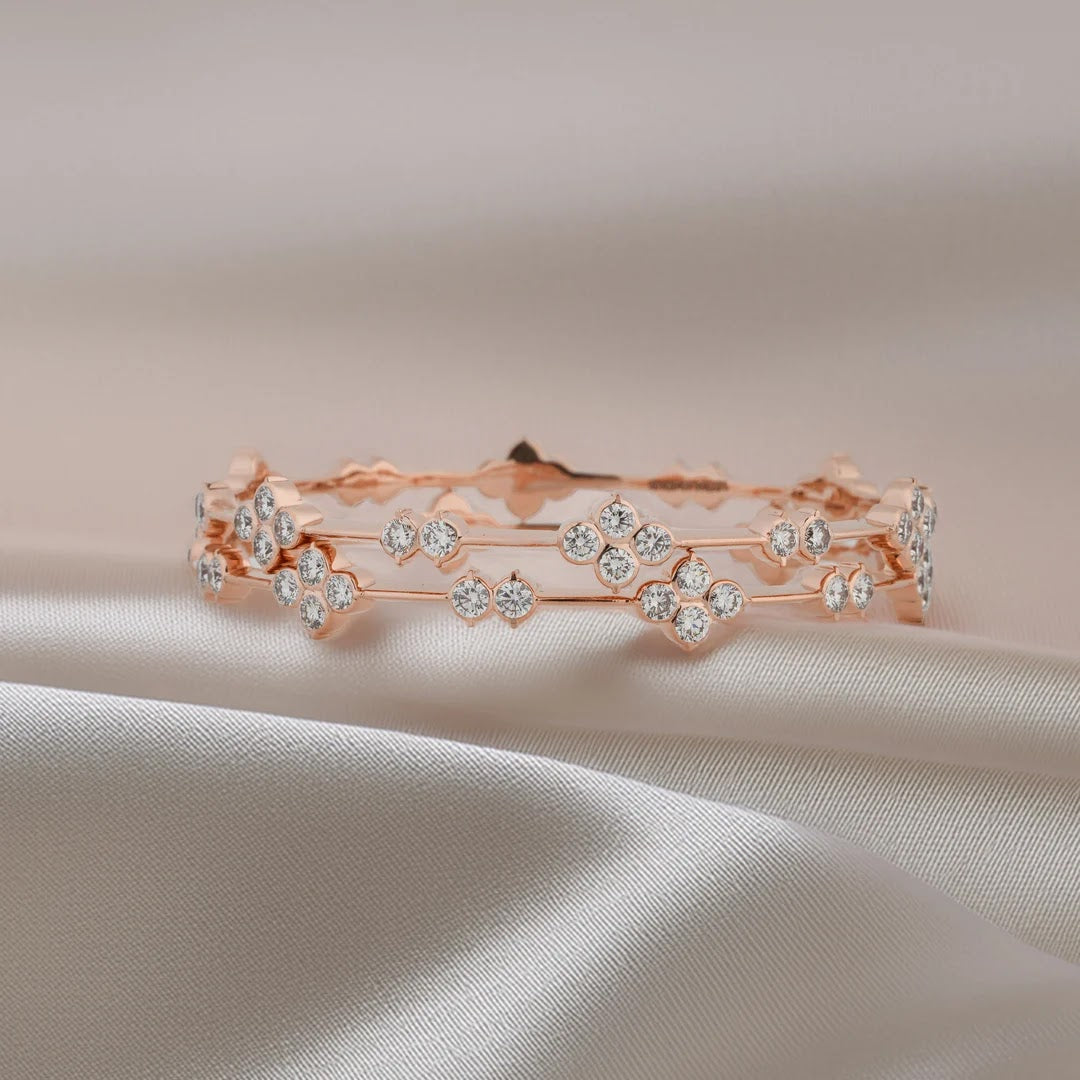 8.92 Ct Round Lab-Grown Diamond Bangle — view 3