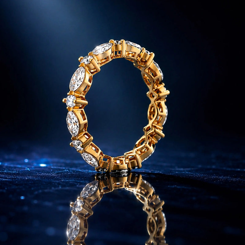 Orison Scalloped Diamond Eternity Band — editorial view