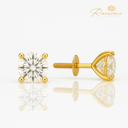 Minimal Spark – 20 Cent Round Lab Diamond Studs