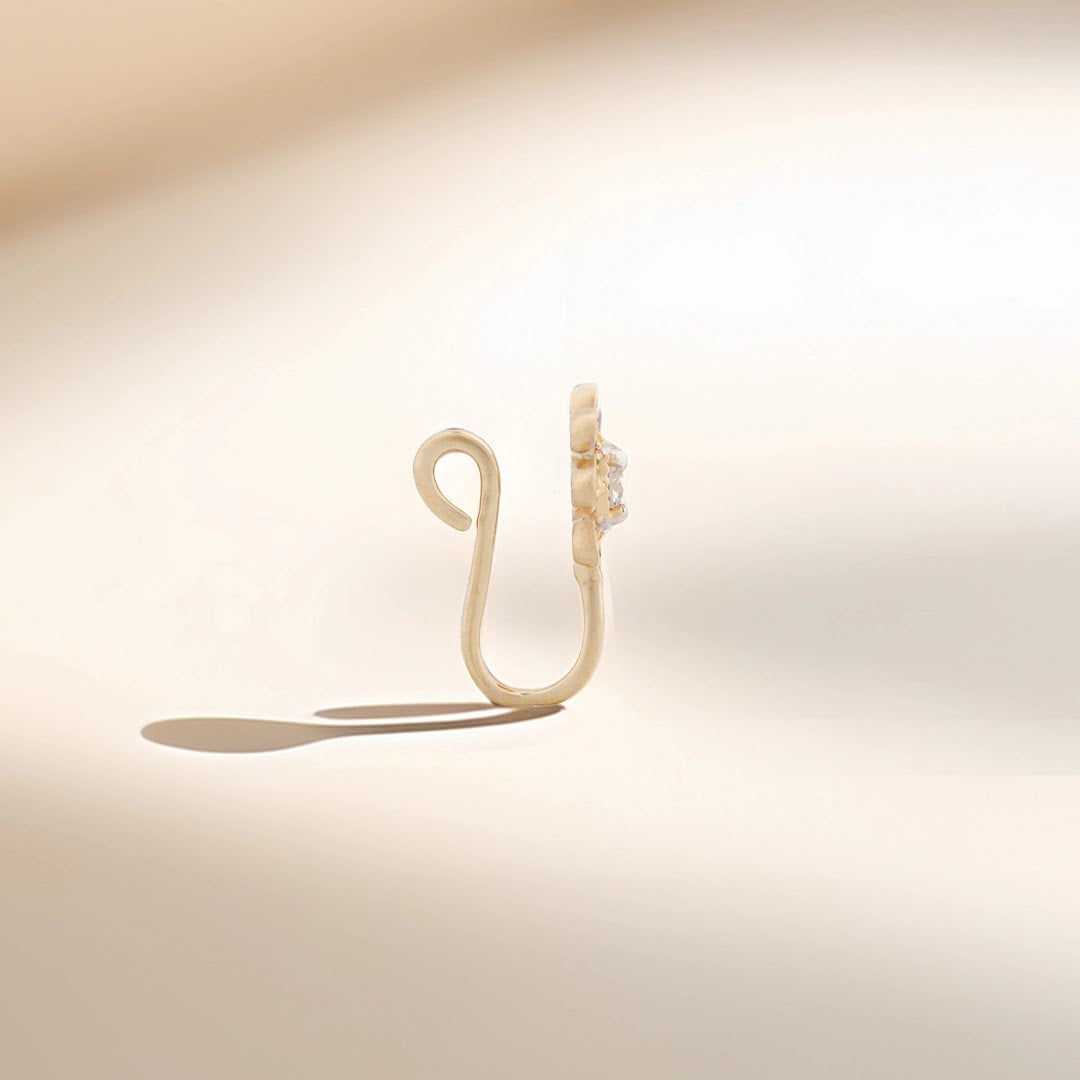 0.13 Ct Round Lab-Grown Diamond Nose Pin — view 2