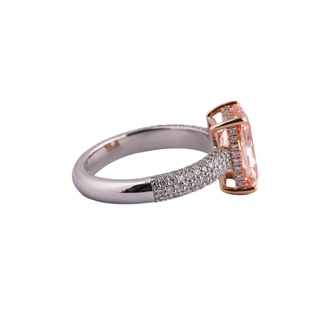 Rosé Radiant Pavé Statement Ring — view 4