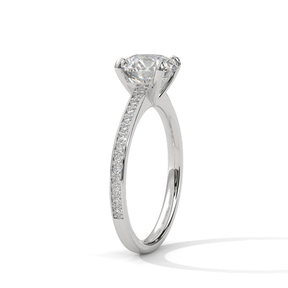 Luster 2 Carat Round Solitaire Lab Diamond Wedding Ring