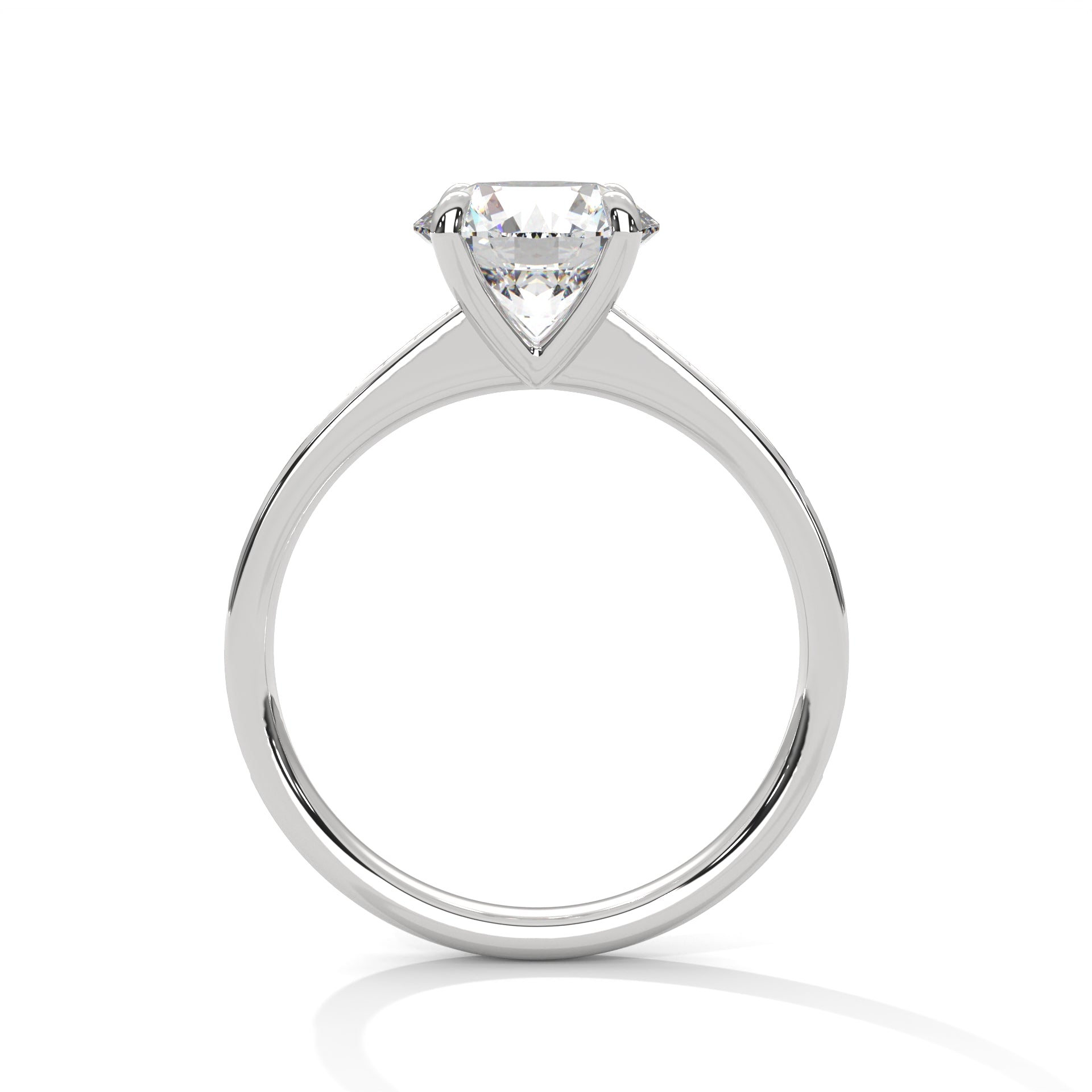 Luster 2 Carat Round Solitaire Lab Diamond Wedding Ring