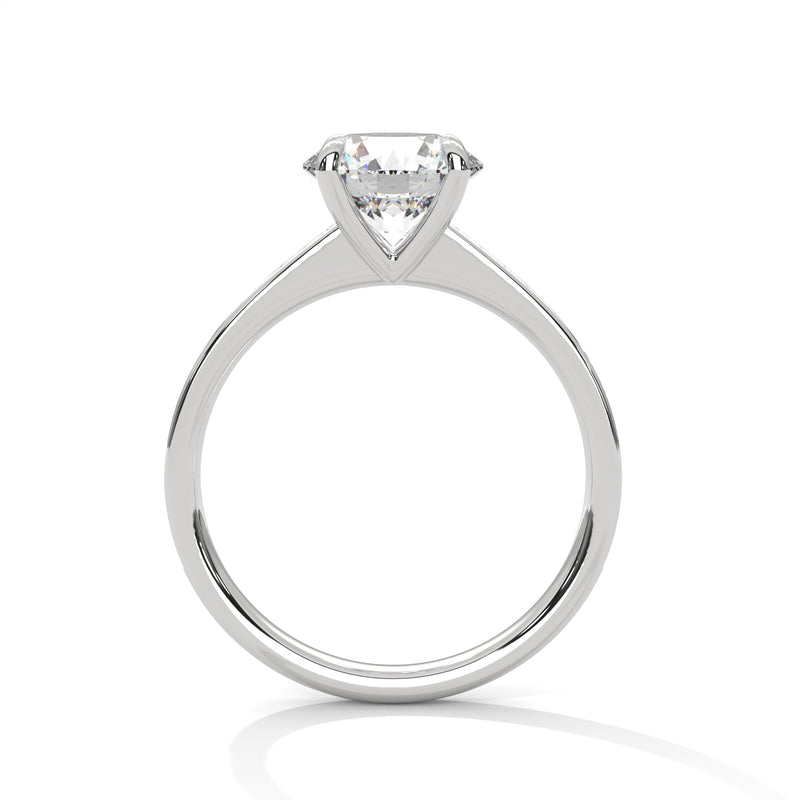 Luster 2 Carat Round Solitaire Lab Diamond Wedding Ring
