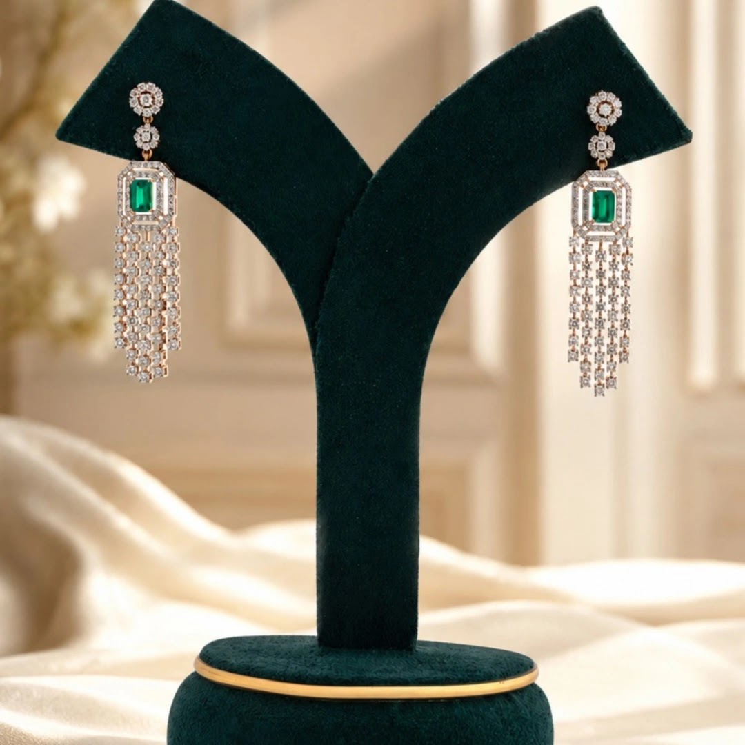 3.226 Ct Round Lab-Grown Diamond with 1.02 Ct Lab-Grown Colourstone Necklace Set — view 1