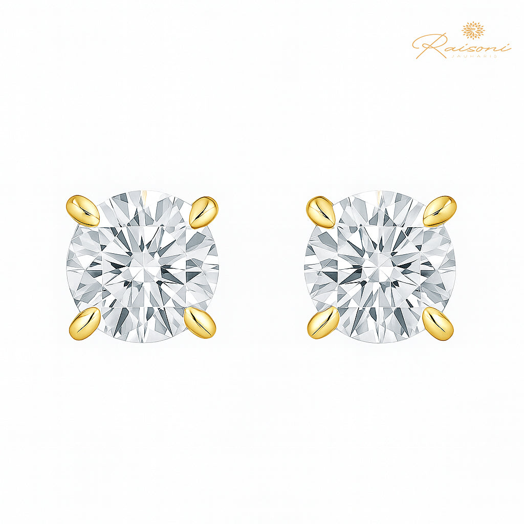 Minimal Spark – 20 Cent Round Lab Diamond Studs